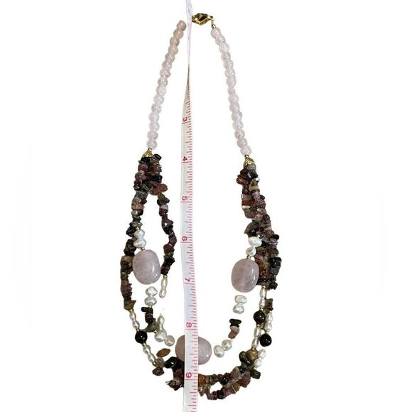 Lee Sands Multi Strand Gemstone & Cultured Pearl Necklace - Picture 7 of 7